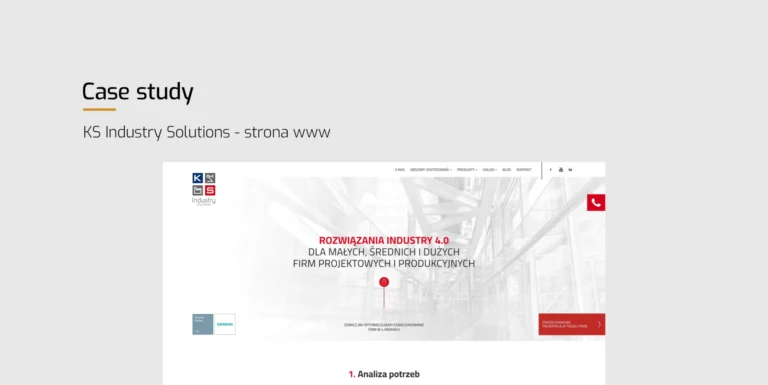KS Industry Solutions – case study. Kompleksowa strona www (fot. MOKO)
