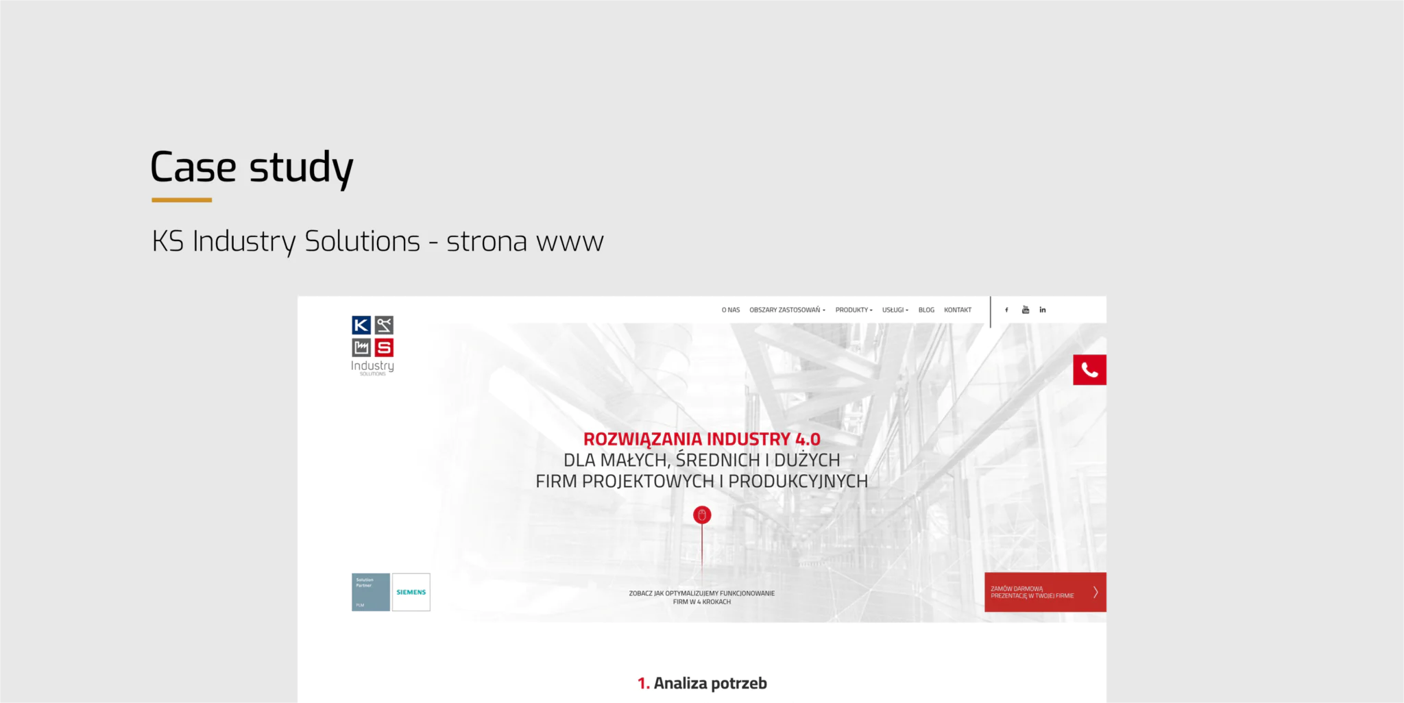 KS Industry Solutions – case study. Kompleksowa strona www
